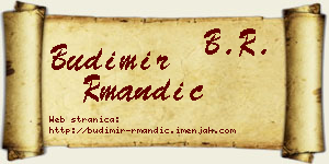 Budimir Rmandić vizit kartica